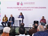 La jefa de Gobierno, Clara Brugada, lidera la inauguración de Atlitic, que fortalece el acceso al agua en la Ciudad de México.