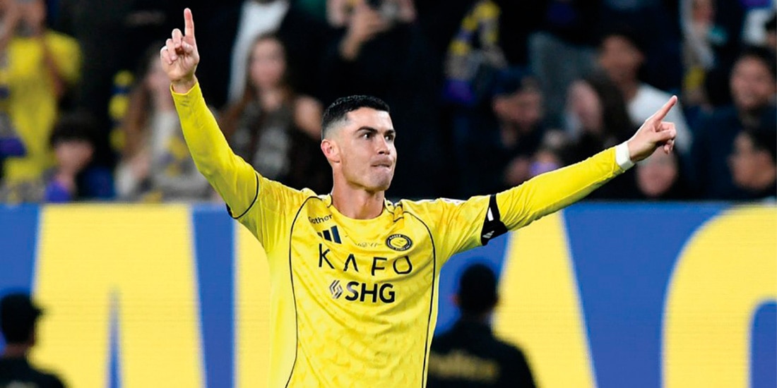 EL PORTUGUÉS celebra un gol con el Al-Nassr, el 27 de diciembre.