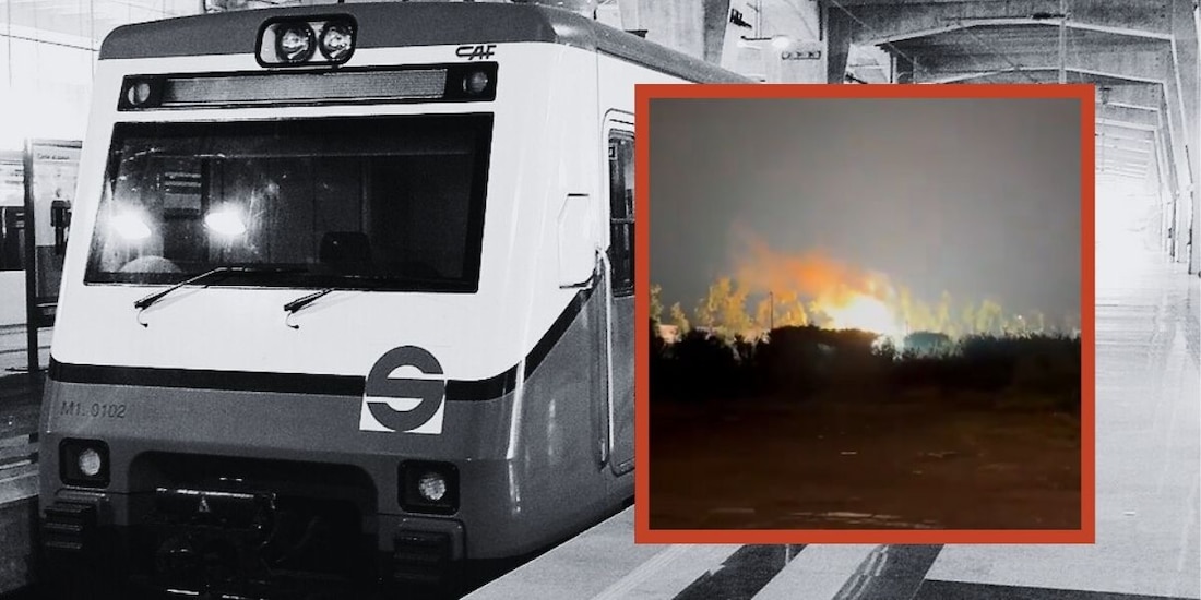 El Tren Suburbano suspendió su servicio temporalmente a causa de un cortocircuito.