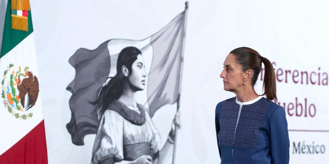 La Presidenta de México este martes en Palacio Nacional.