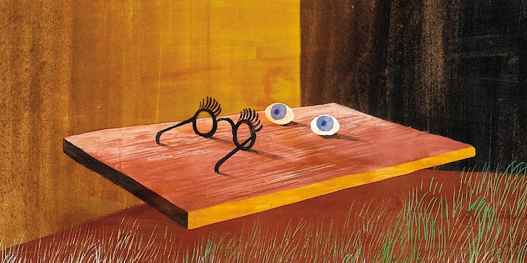 Remedios Varo, Ojos sobre la mesa, 1935.