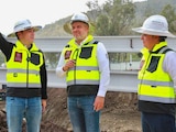 Alfredo Ramírez Bedolla supervisa obras del Segundo Anillo Periférico en Morelia.