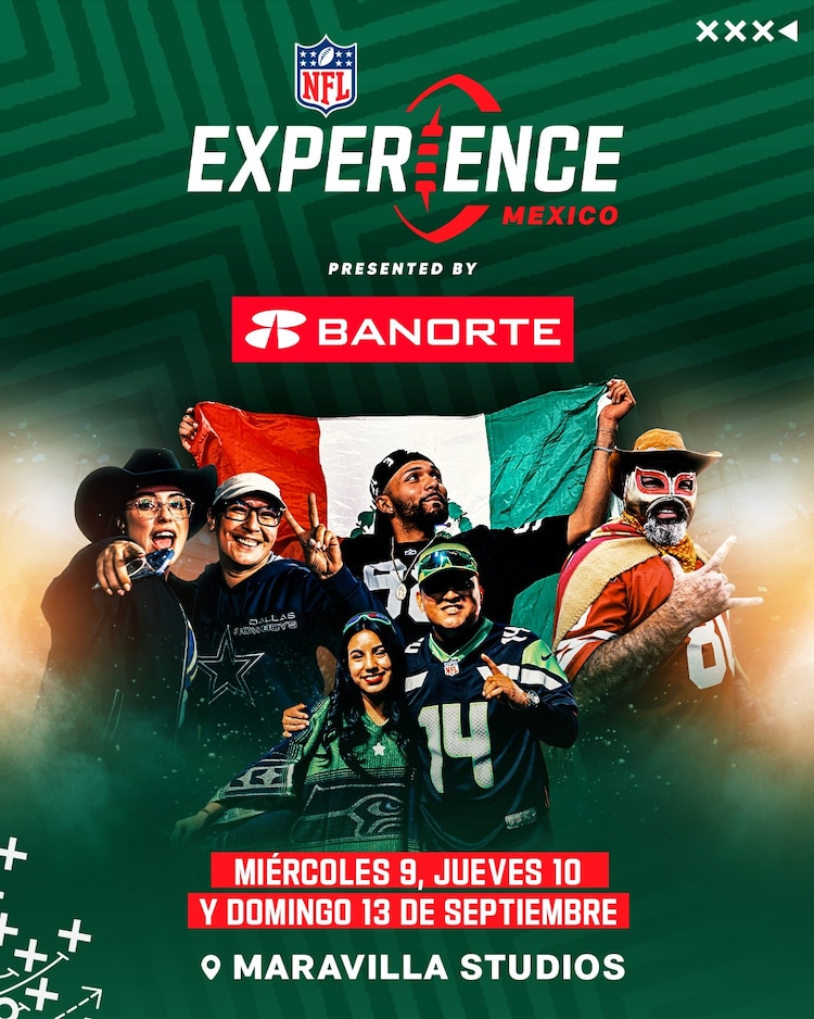El 9, 10 y 13 de septiembre llega NFL Experience Mexico