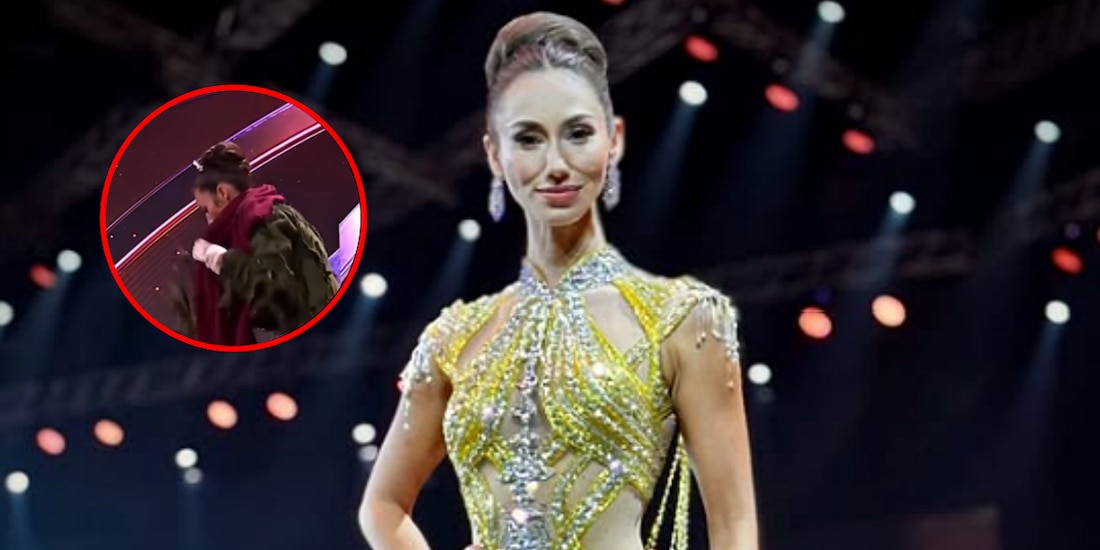 Miss Gran Bretaña se cae en pleno desfile