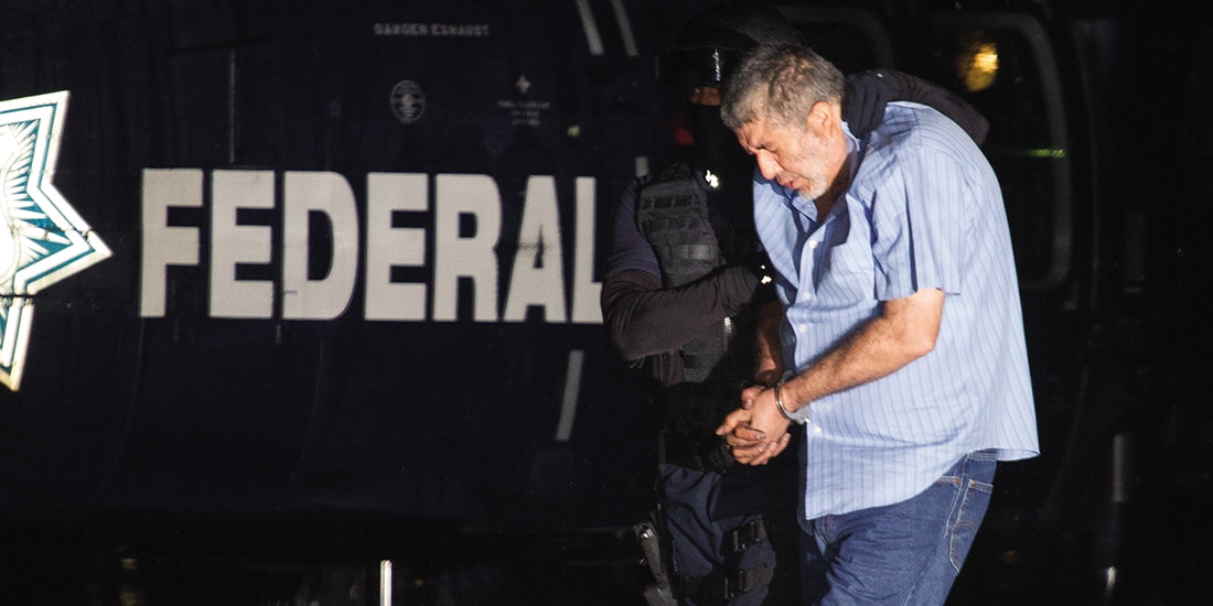 El líder criminal fue detenido el 9 de octubre de 2014 en Torreón y trasladado al hangar de la entonces PGR, donde posteriormente fue trasladado a la SEIDO.