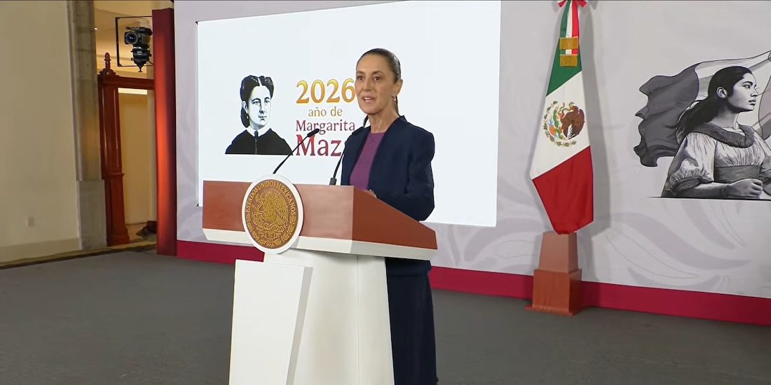 Conferencia de prensa en Palacio Nacional.