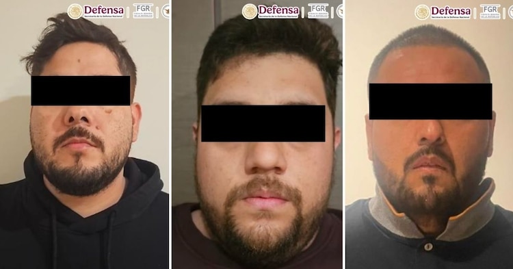 Imagen de los tres detenidos.
