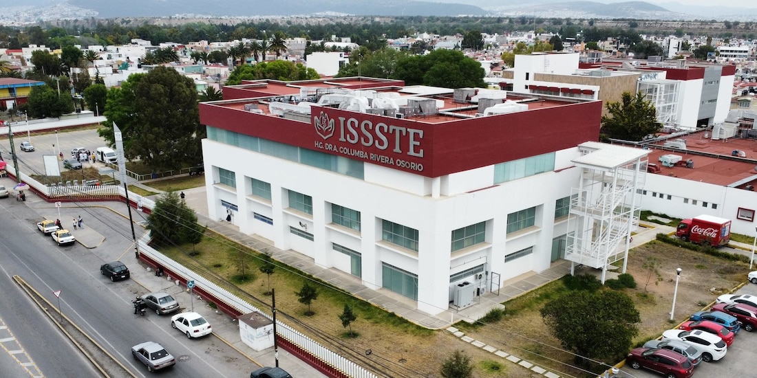 Hospital General Dra. Columba Rivera Osorio del ISSSTE en Pachuca, Hidalgo.