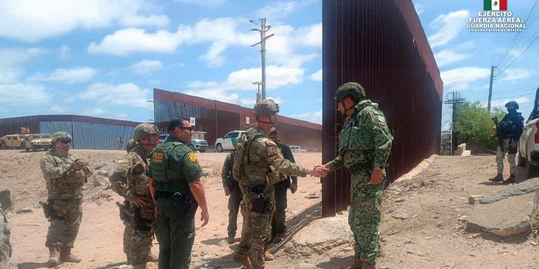 Acción en frontera entre México y EU.