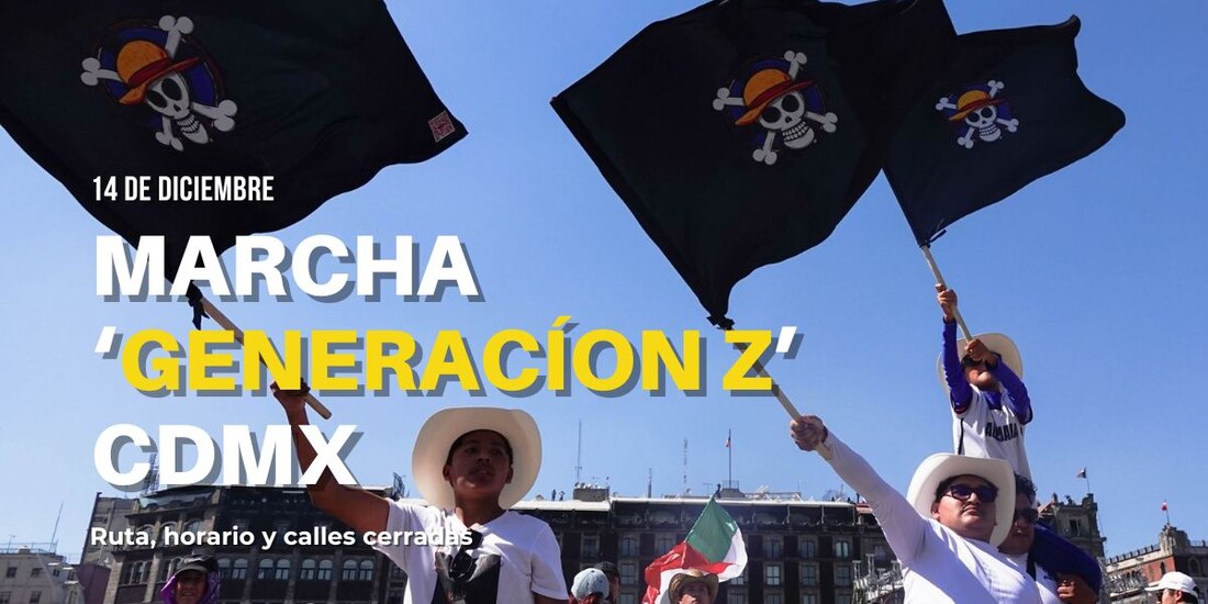 Ruta, horario y calles cerradas por marcha "Generación Z" de HOY 14 de diciembre en CDMX.