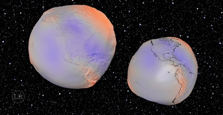 Modelo 3D del geoide de la NASA