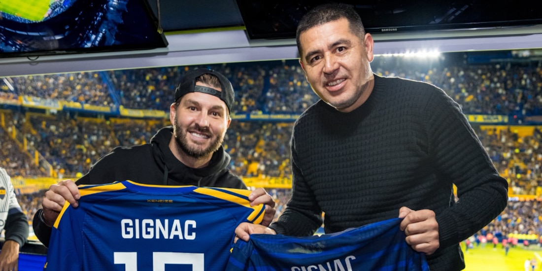André-Pierre Gignac estuvo en La Bombonera.