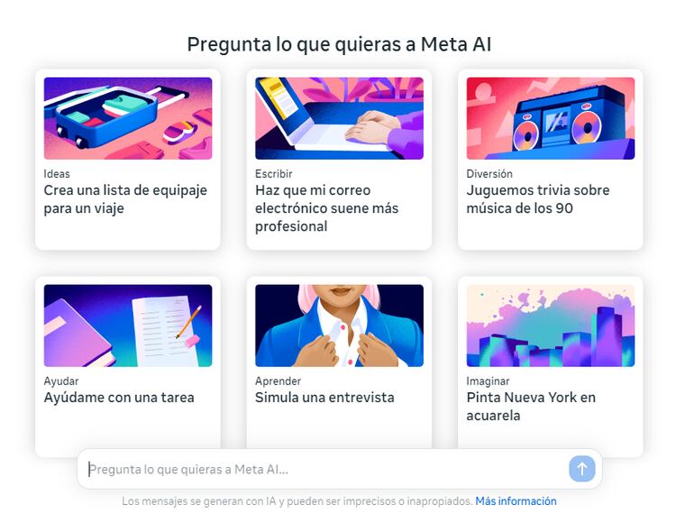 Te preguntan algunas cosas específicas para la creación gratis de tus imágenes.