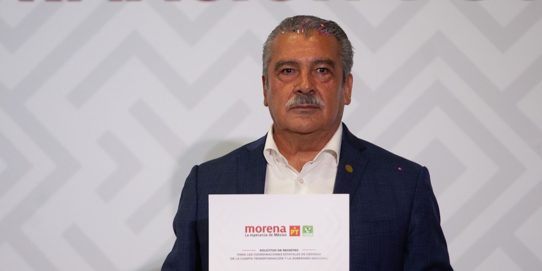 Raúl Morón Orozco durante el registro de aspirantes