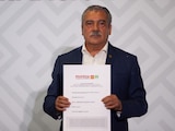 Raúl Morón Orozco durante el registro de aspirantes