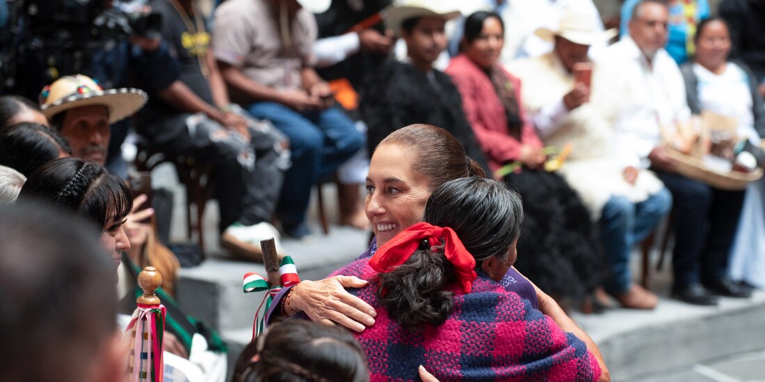 Claudia Sheinbau, Presidenta de México, en evento de este lunes 12 de octubre de 2026.