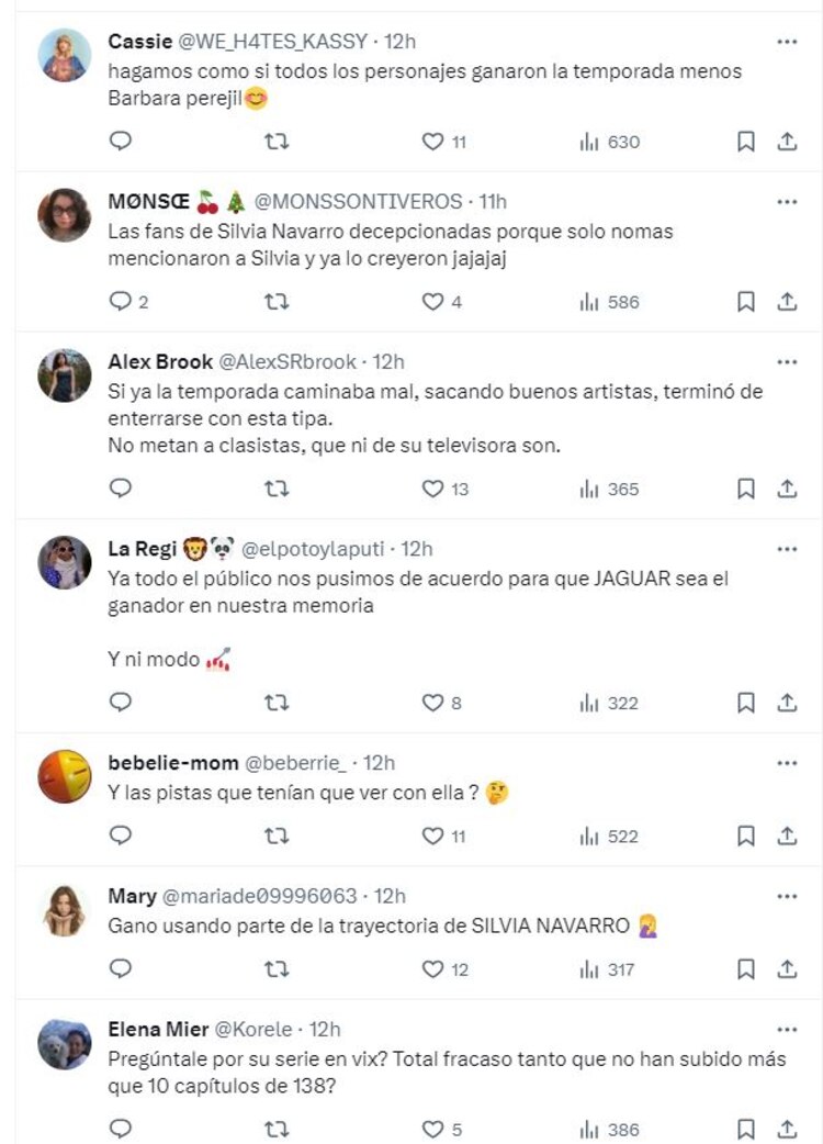 Comentarios de los fans de ¿Quién es la máscara? enojados porque ganó Bárbara de Regil