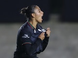 Paola García festeja el gol con el que México venció a Colombia en Santo Domingo 2026.