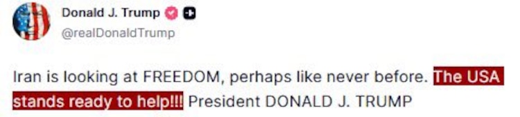 Mensaje del presidente de Estados Unidos