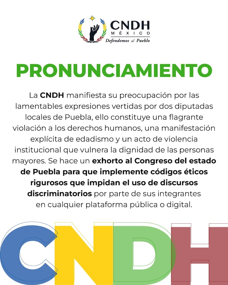 Pronunciamiento de la CNDH