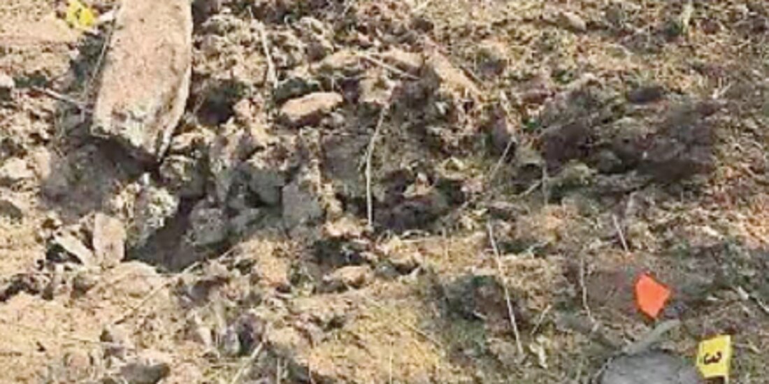 El lugar en donde se produjo el incidente, en un predio de la comunidad El Alcalde del municipio de Apatzingán, ayer.