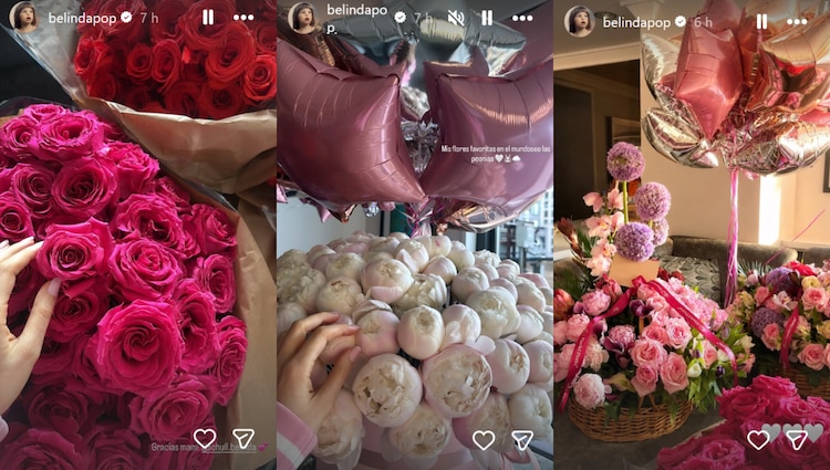 Belinda recibe cientos de flores en su cumpleaños 37
