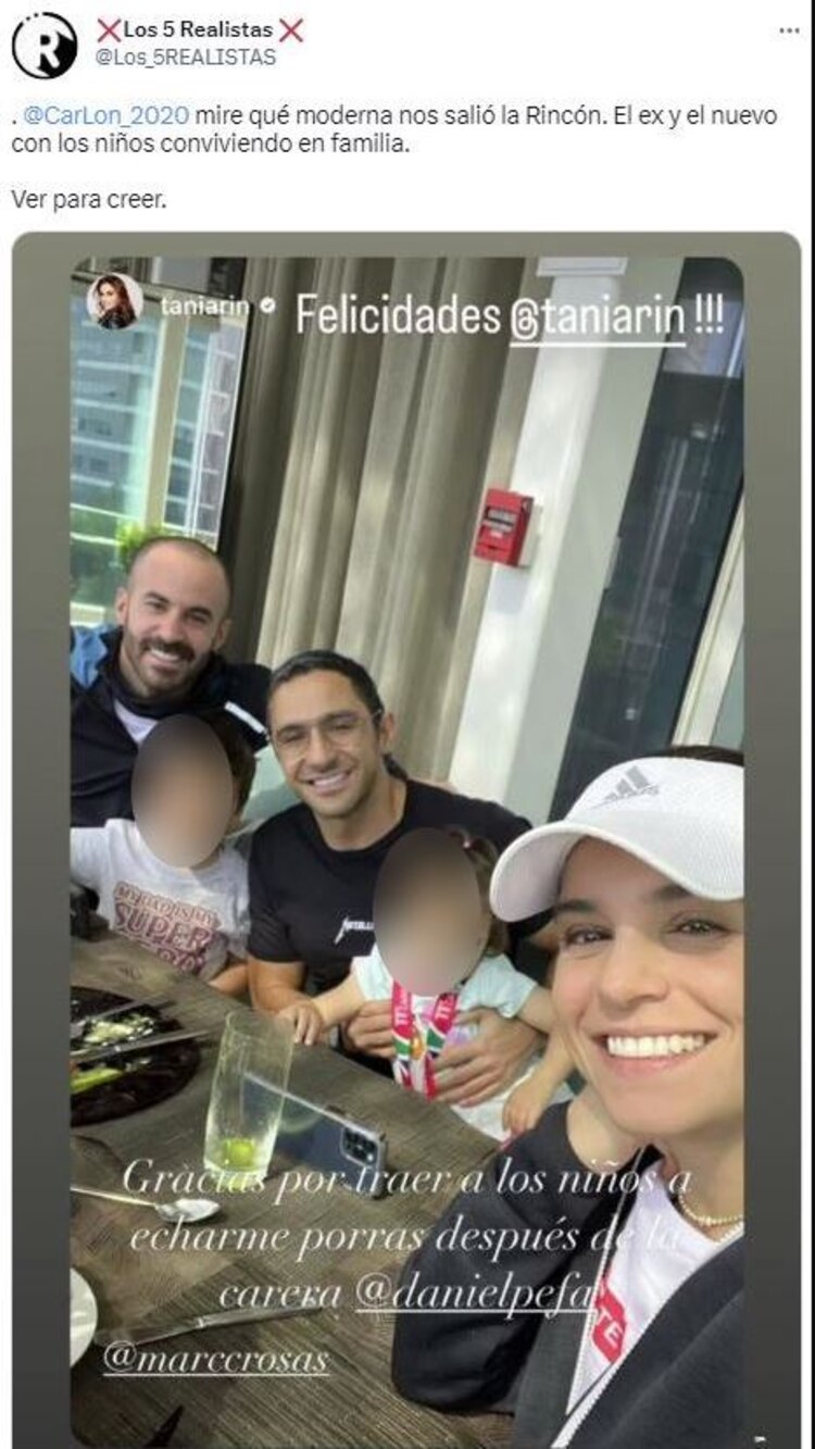Critican a Tania Rincón por foto con su ex y Marc Crosas