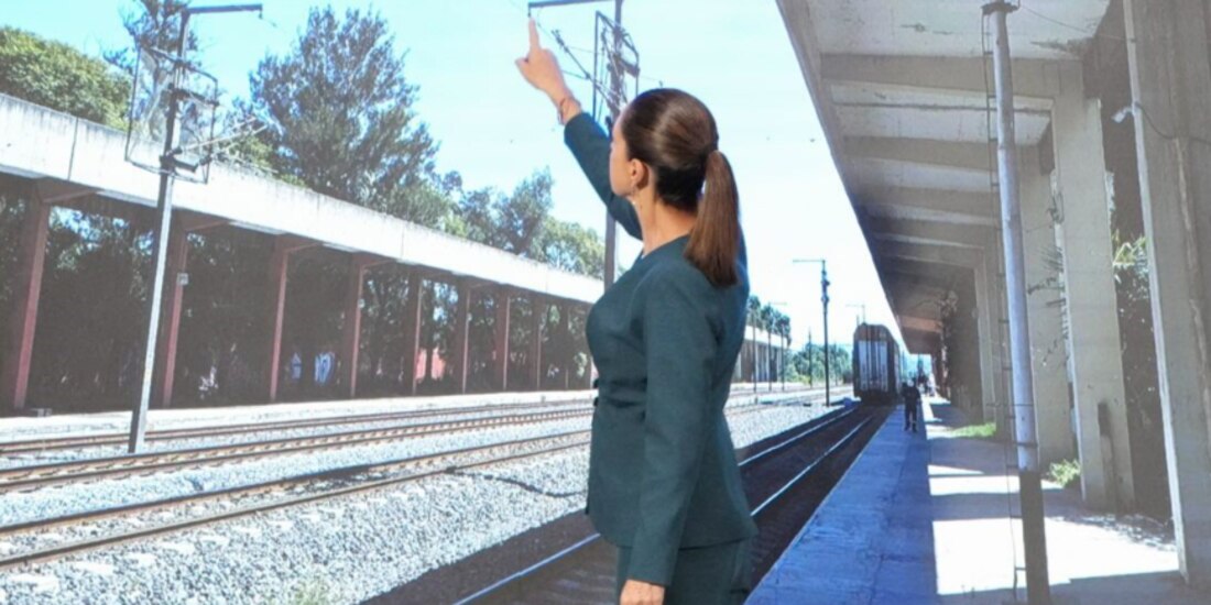 La presidenta Sheinbaum, ayer, en el Salón Tesorería.