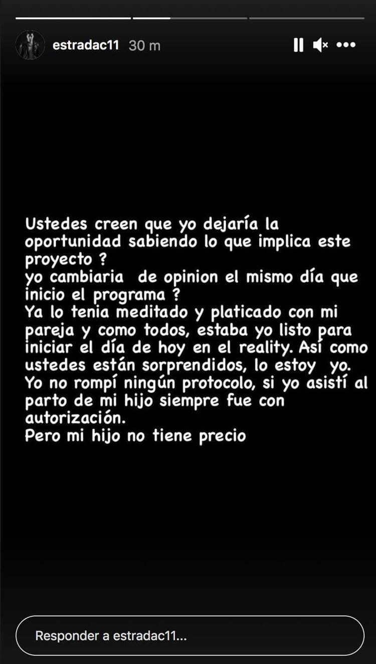 El mensaje de Christian Estrada