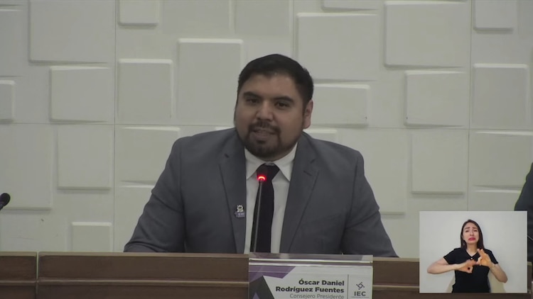 Óscar Daniel Rodríguez Fuentes, consejero presidente del IEC.