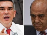 El líder nacional del PRI, Alejandro Moreno y el ex titular de la PGR, Jesús Murillo Karam