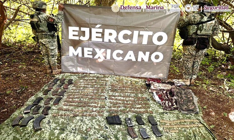 Parte de lo asegurado por el Gabinete de Seguridad en Sinaloa