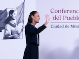 La Presidenta Claudia Sheinbaum este lunes en Palacio Nacional.