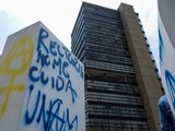 CU es el escenario de una protesta, protagonizada por estudiantes, quienes acusan una agresión sexual contra una compañera del CCH Sur
