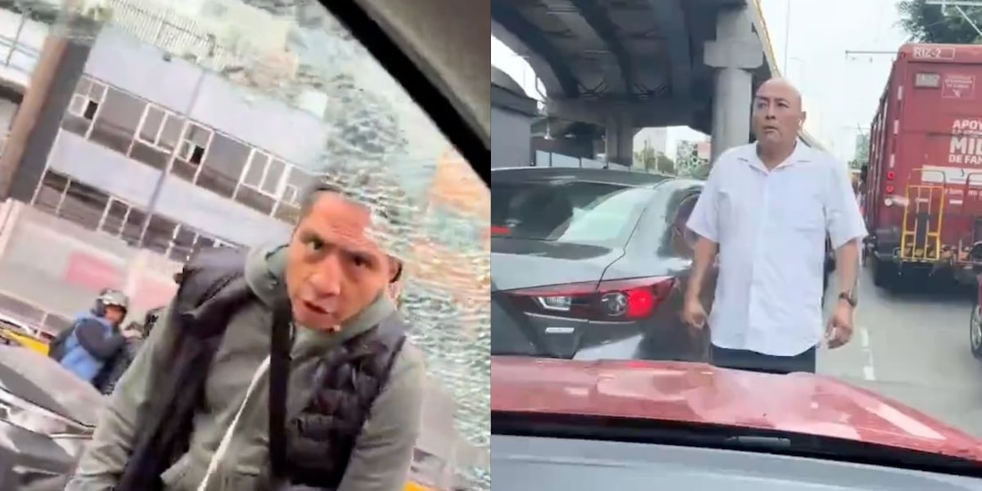 Dañan auto durante conflicto vial en Mixcoac