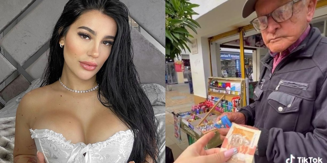 Valentina, estrella de OnlyFans que ayuda a vendedores ambulantes