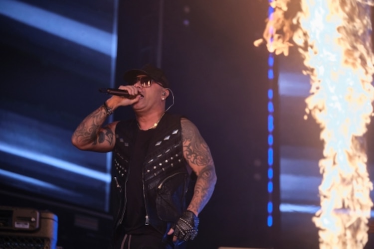 Wisin durante su presentación en el Flow Fest 2025