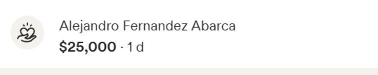 Donación de Alejandro Fernández a los incendios en California.