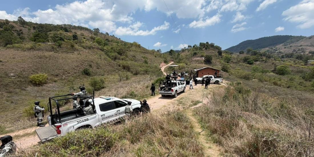 Continúa despliegue de seguridad en San Jerónimo Palantla, en Chilapa de Álvarez, Guerrero.