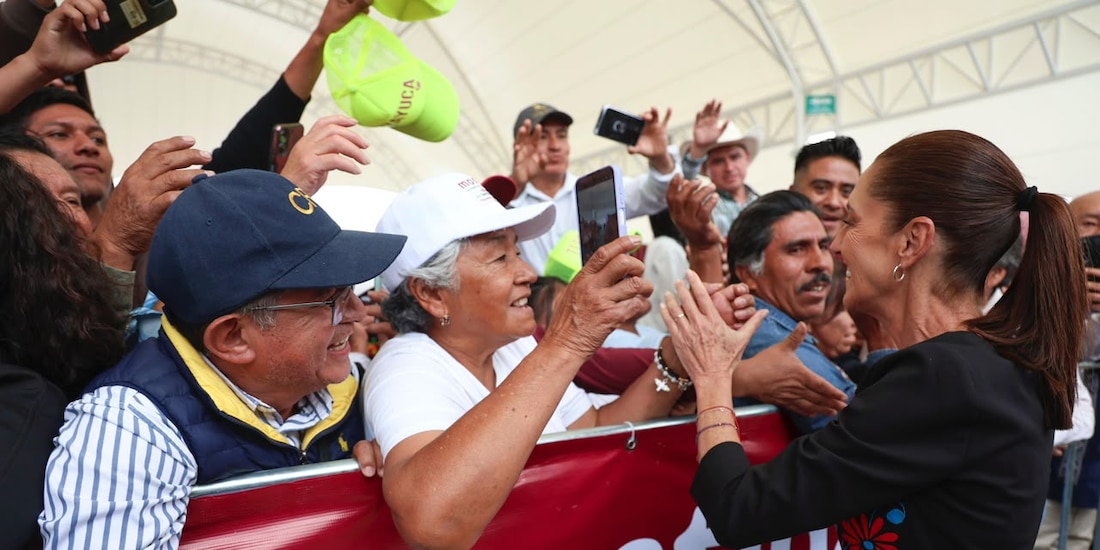 La Presidenta Claudia Sheinbaum Pardo durante su visita a Hidalgo, el 13 de septiembre de 2026.