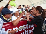La Presidenta Claudia Sheinbaum Pardo durante su visita a Hidalgo, el 13 de septiembre de 2026.