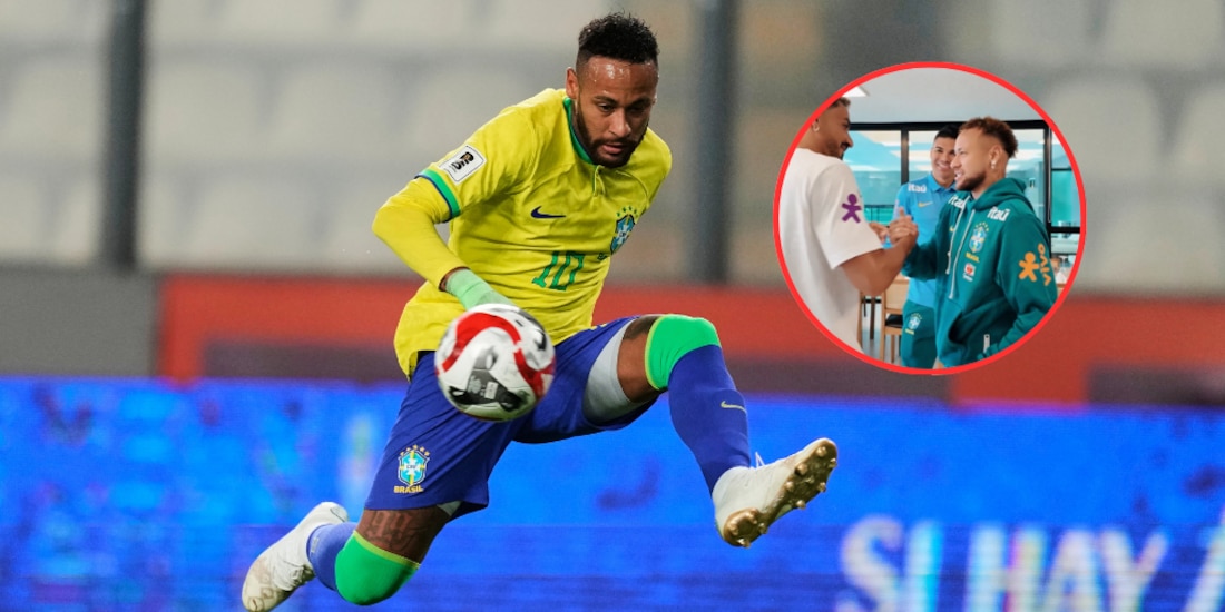 Neymar Jr. en un partido de Eliminatorias Mundialistas.