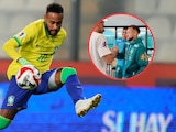 Neymar Jr. en un partido de Eliminatorias Mundialistas.