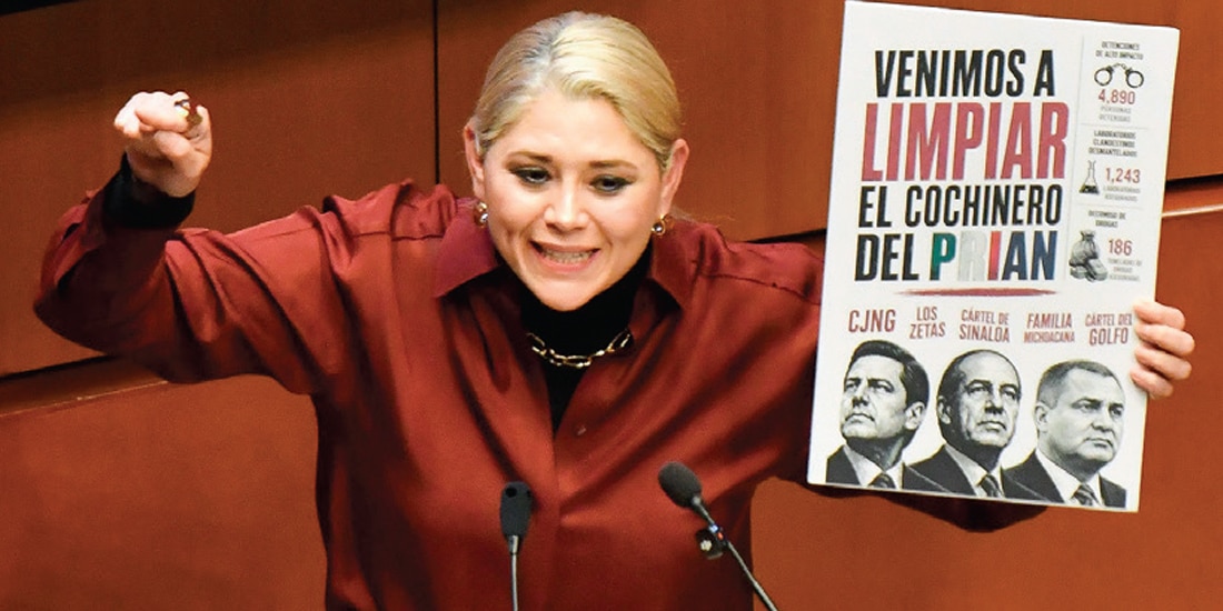 La senadora Verónica Noemí Camino Farjat, ayer.