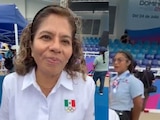 Mary José Alcalá durante un evento de los JCC.