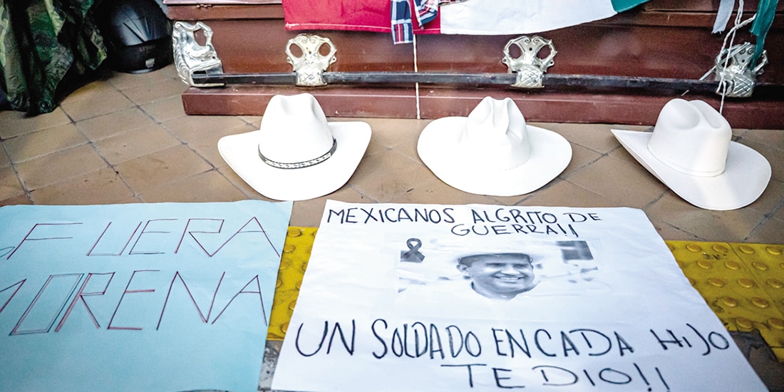 PROTESTA en Tijuana el 15 de noviembre pasado, por el crimen de Carlos Manzo.