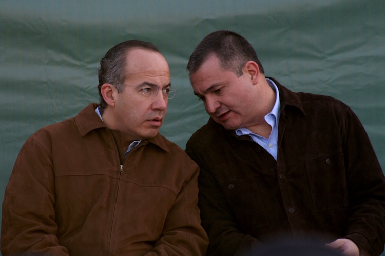 El expresidente Felipe Calderón y el exsecretario de Seguridad Pública, Genaro García Luna.