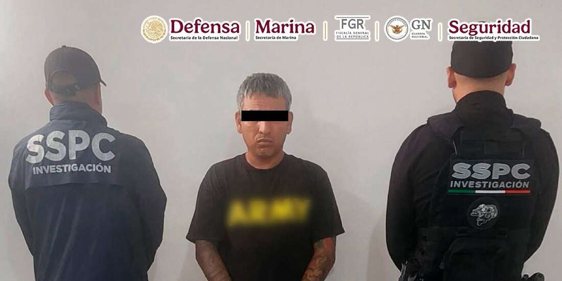 Rogelio "N", alias “El Gato”, detenido en Mazatlán.