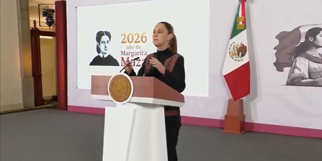 La Presidenta de México este jueves en Palacio Nacional.