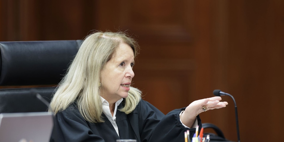 La ministra Loretta Ortiz Ahlf durante una sesión de la Suprema Corte de Justicia de la Nación en imagen de archivo